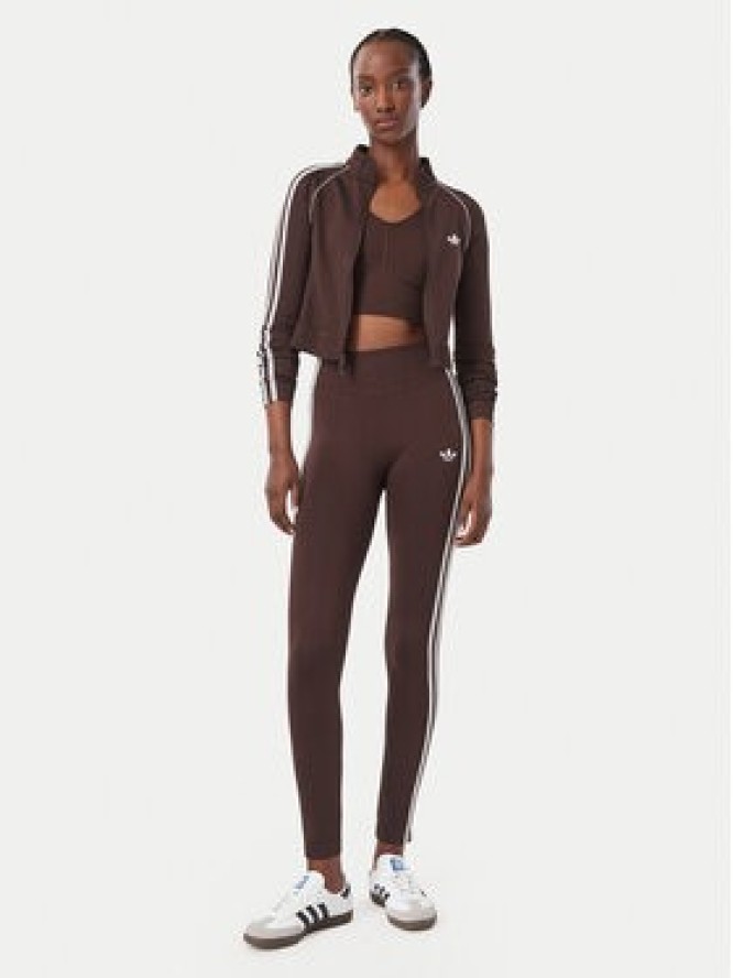 adidas Legginsy Essentials 3-Stripes Seamless Tights KZ4101 Brązowy Slim Fit