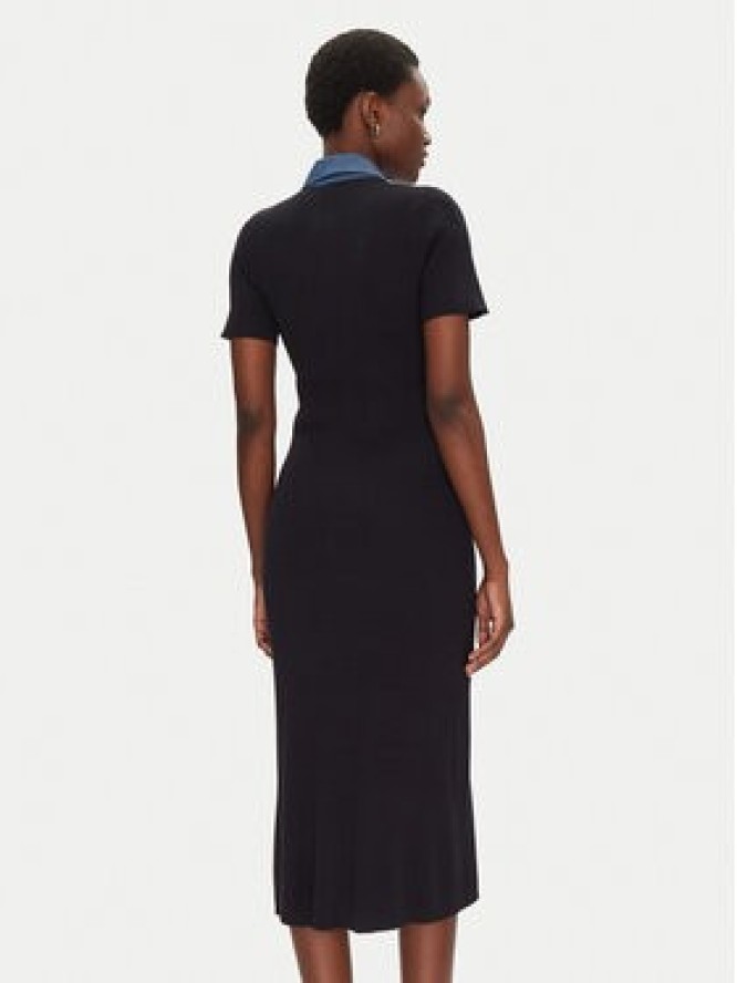 Morgan Sukienka dzianinowa 241-RMSISSI Granatowy Slim Fit