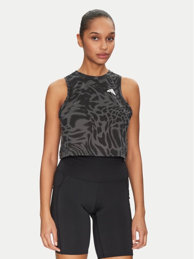 adidas Koszulka techniczna Train Essentials Allover Print Workout JE6153 Czarny Regular Fit