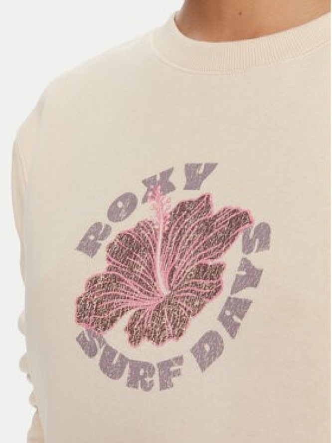 Roxy Bluza Vl Surf Stoked Hoodie Brushed ERJFT05028 Beżowy Regular Fit