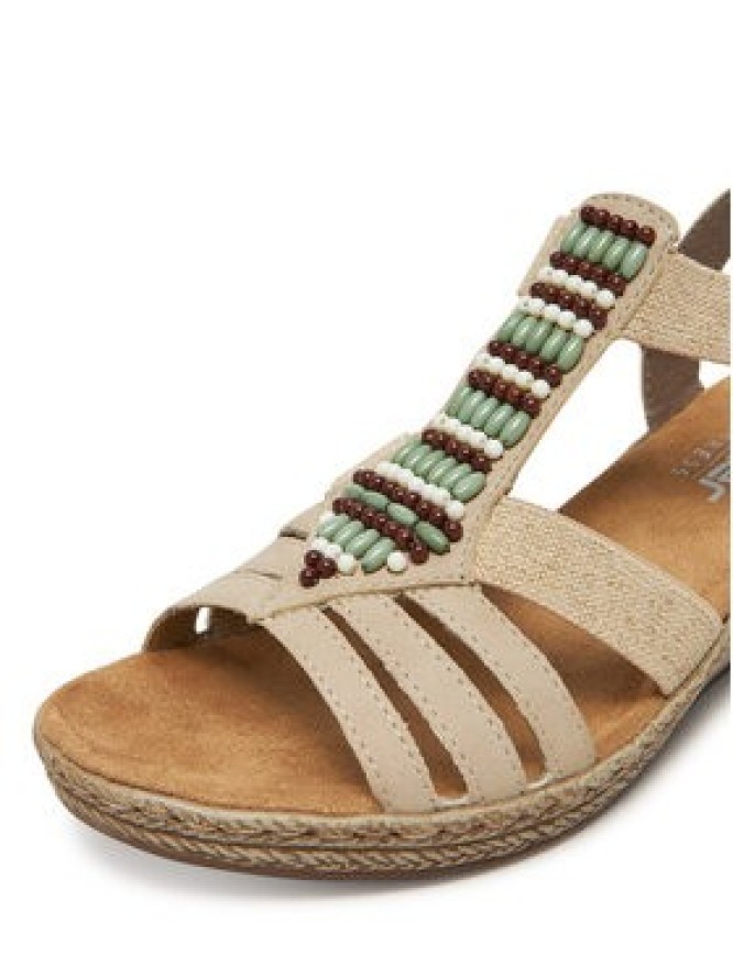 Rieker Sandały V2451-62 Beżowy