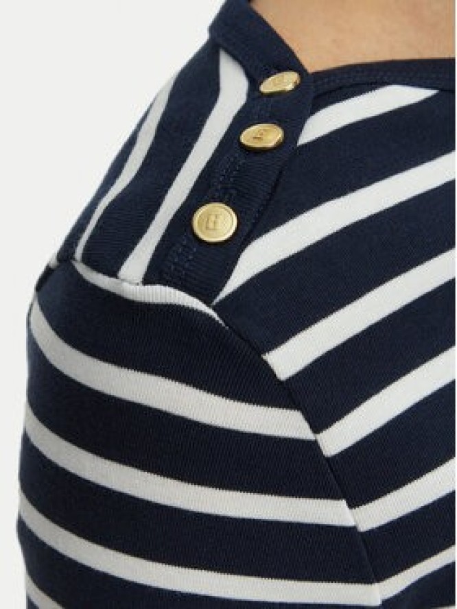 Tommy Hilfiger T-Shirt WW0WW49250 Granatowy Slim Fit