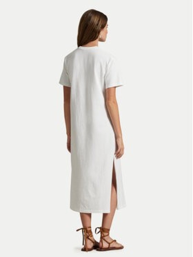 Polo Ralph Lauren Sukienka codzienna 211971066002 Biały Straight Fit