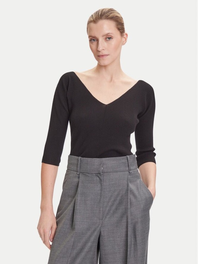 Weekend Max Mara Bluzka Oceano 2525366031 Czarny Slim Fit