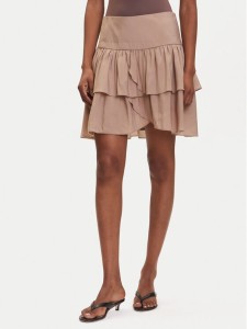 Vero Moda Spódnica mini Clara 10336425 Beżowy Regular Fit