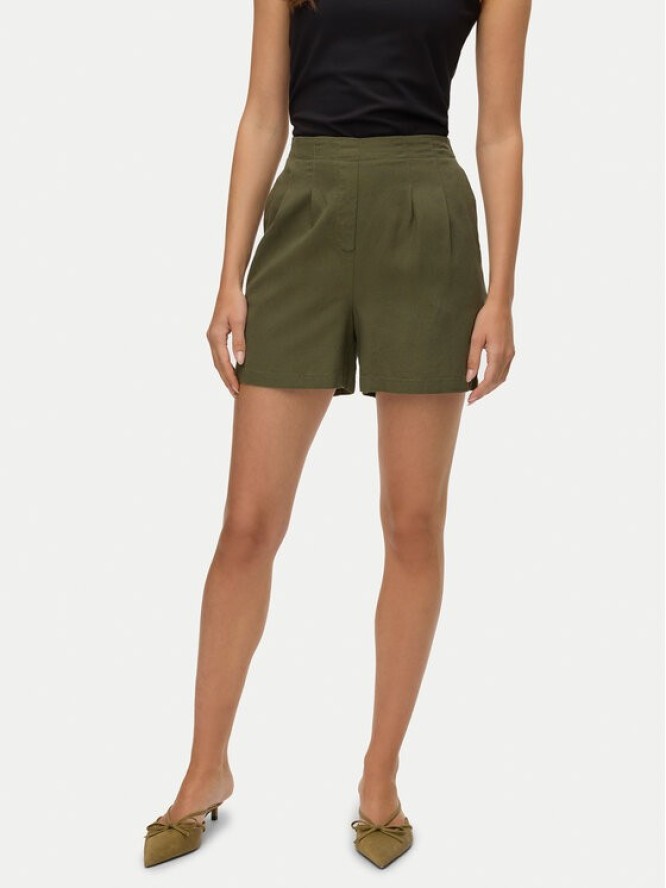 Vero Moda Szorty materiałowe Jesmilo 10279694 Zielony Regular Fit