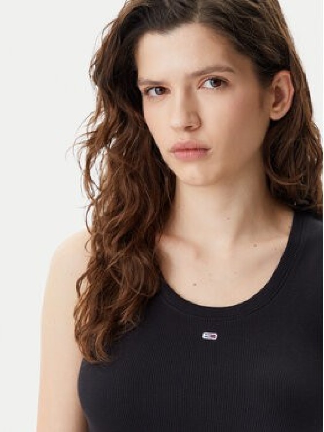 Tommy Jeans Top Essential DW0DW20673 Czarny Slim Fit