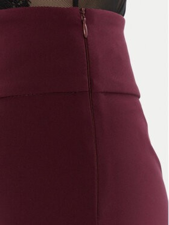 Rinascimento Spodnie materiałowe CFC0125318003 Bordowy Flare Fit