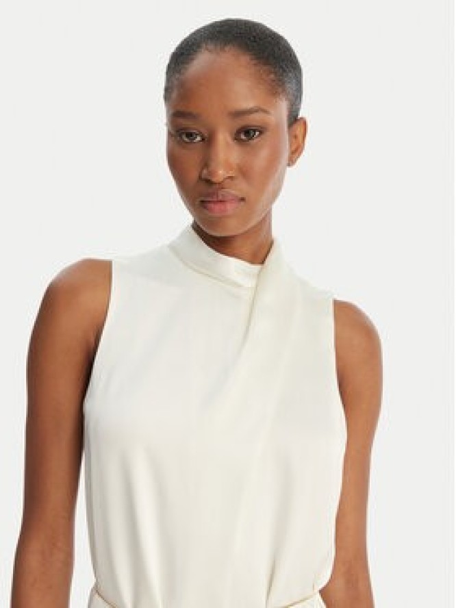 HUGO Sukienka koktajlowa Kewina-1 50566973 Écru Slim Fit