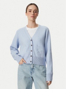 Calvin Klein Jeans Kardigan LV044H327G Niebieski jasny Regular Fit
