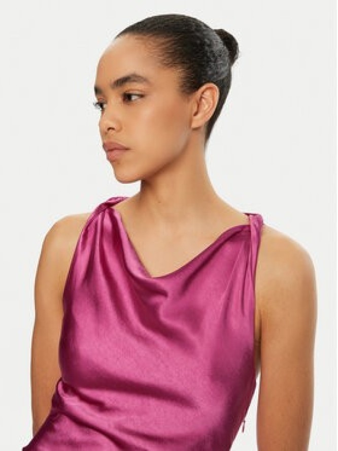 Please Sukienka koktajlowa A12NXO6000 Różowy Slim Fit