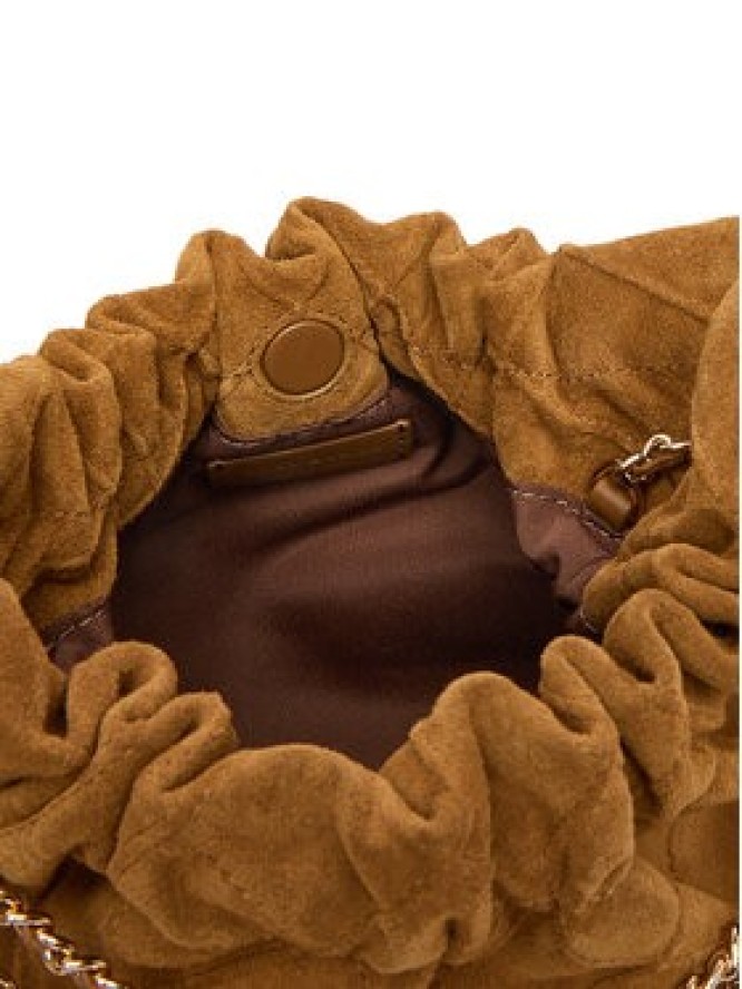 Tory Burch Torebka Fleming Suede Mini Hobo Bag 166066 Brązowy