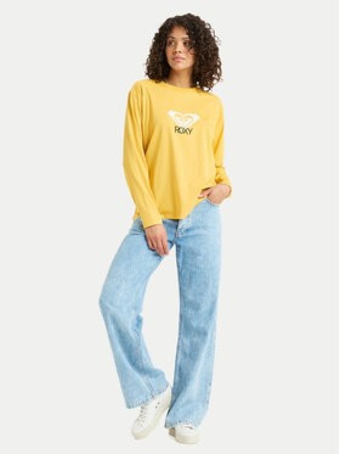 Roxy Bluzka Hangloose Art ERJZT06035 Żółty Regular Fit