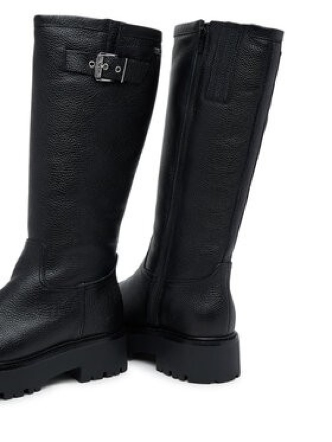 KARL LAGERFELD Kozaki Burly Biker KL43490W Czarny