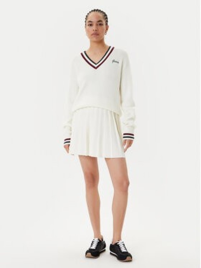 Guess Spódnica plisowana V5BD02 Z1152 Écru Regular Fit