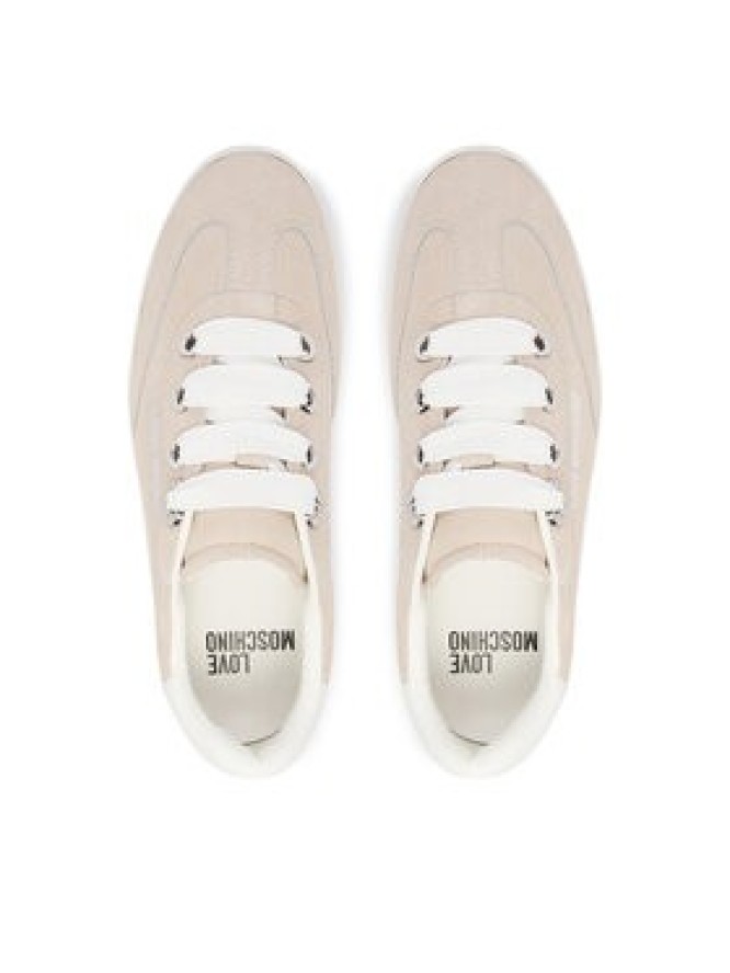 LOVE MOSCHINO Sneakersy JA15142G1OIG0110 Écru