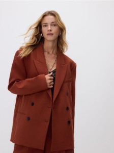 Dwurzędowa marynarka - miedziany