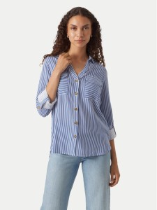 Vero Moda Koszula Bumpy 10275283 Niebieski Regular Fit