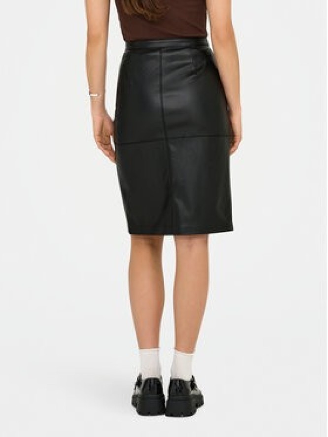 ONLY Spódnica z imitacji skóry Oline 15315998 Czarny Slim Fit