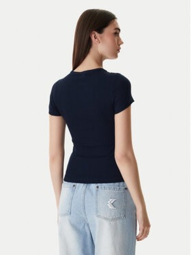 Tommy Jeans Longsleeve Badge DW0DW17881 Granatowy Slim Fit