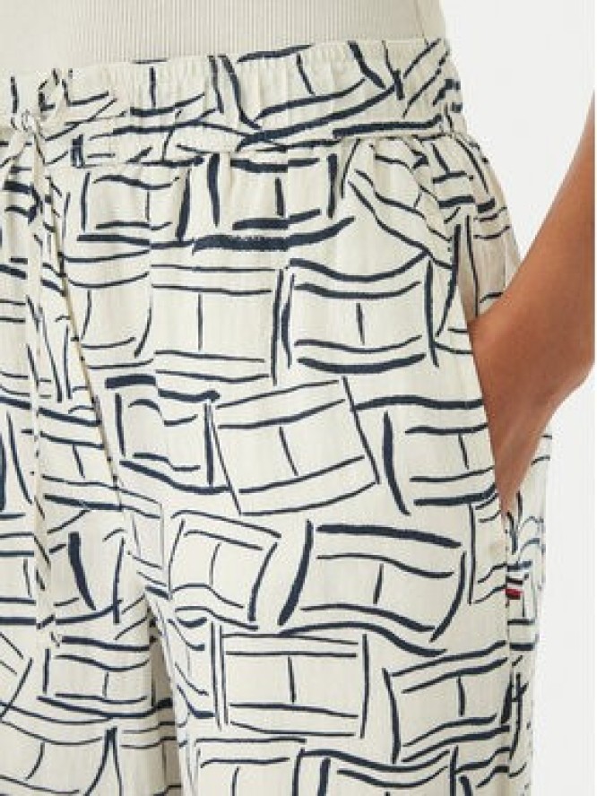 Tommy Hilfiger Spodnie materiałowe WW0WW48970 Beżowy jasny Wide Leg