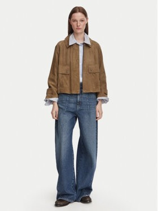 Weekend Max Mara Kurtka skórzana Abito 2625446061 Brązowy Regular Fit