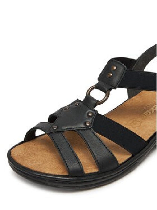 Rieker Sandały 64574-00 Czarny