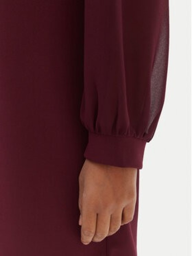 Rinascimento Sukienka koktajlowa CFC0126757003 Bordowy Regular Fit