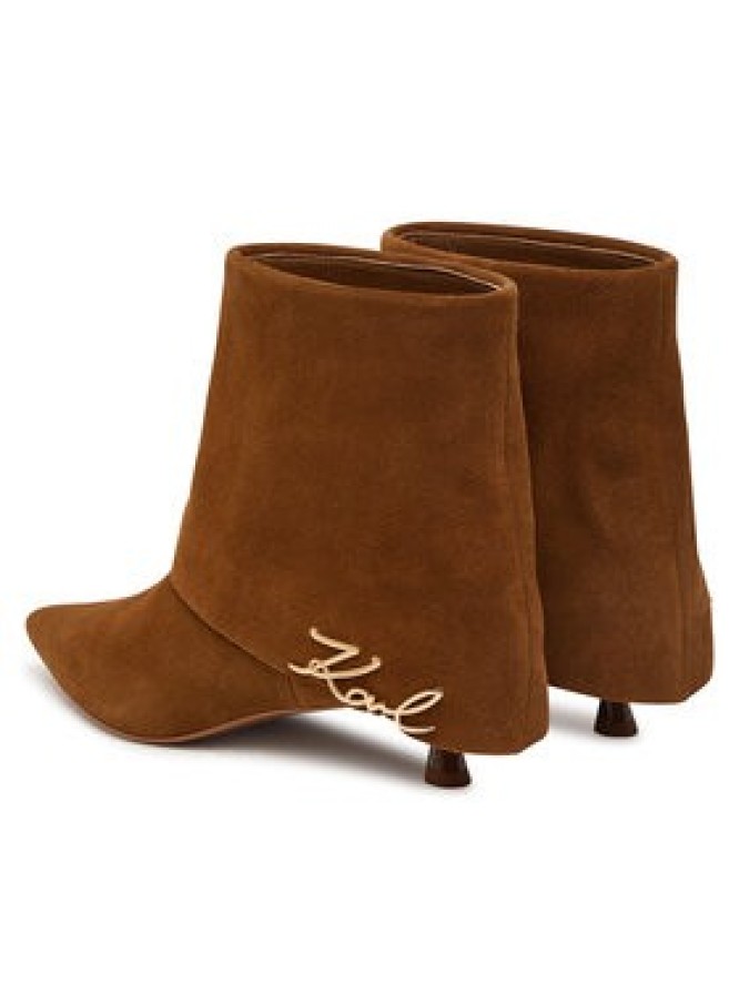 KARL LAGERFELD Botki KL30142 Brązowy