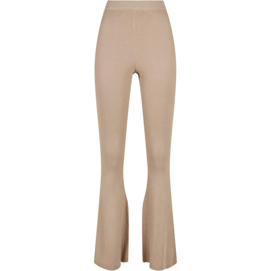 Legginsy damskie Urban Classics Rib Knit Bootcut GT