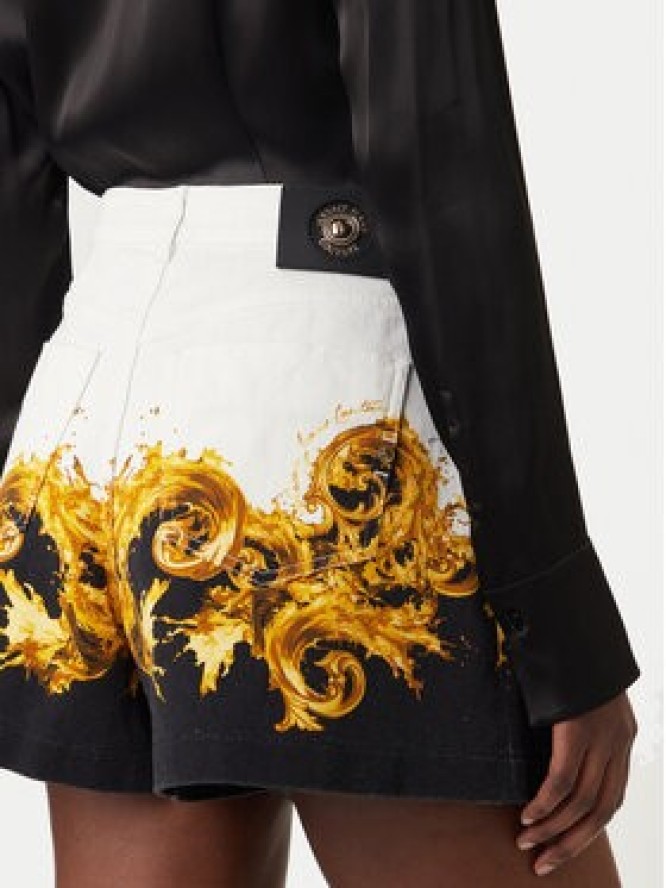 Versace Jeans Couture Szorty materiałowe 80HAD55P ES163 Biały Straight Fit