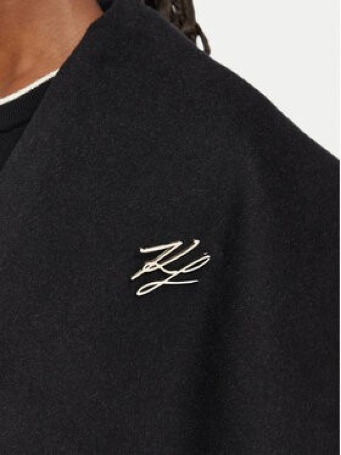 KARL LAGERFELD Płaszcz wełniany B3W15030 Brązowy Relaxed Fit