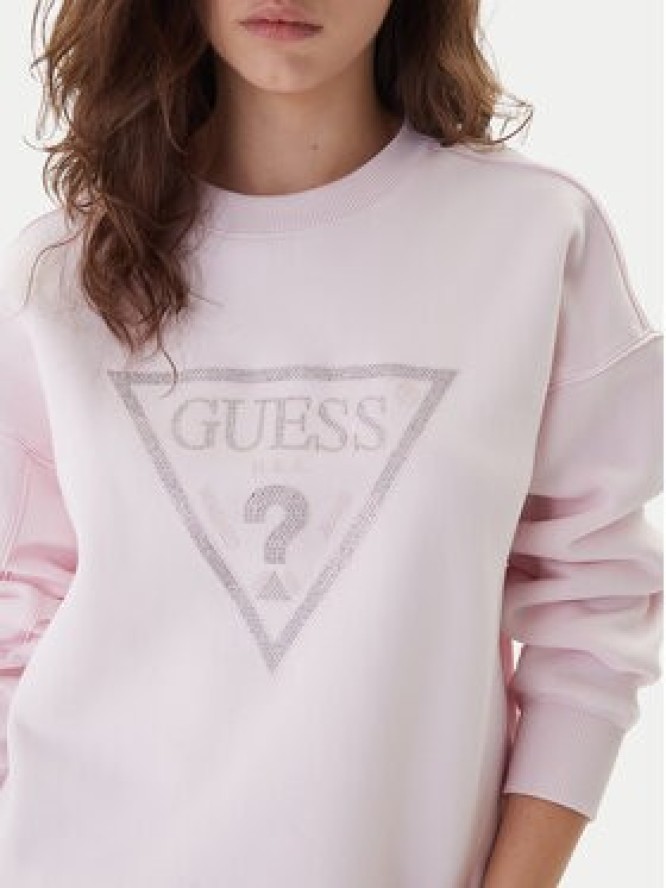Guess Bluza W6RQ16 KB681 Różowy Regular Fit
