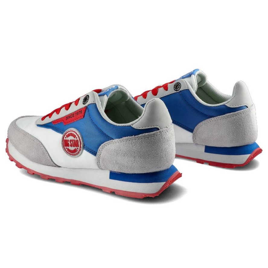 Sneakersy damskie Big Star, sznurowany fason cholewka z materiałów łączonych – tekstylna z elementami syntetycznymi niska cholewka przed kostkę sport