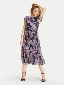 Swing Sukienka koktajlowa 5AK06000 Granatowy Regular Fit