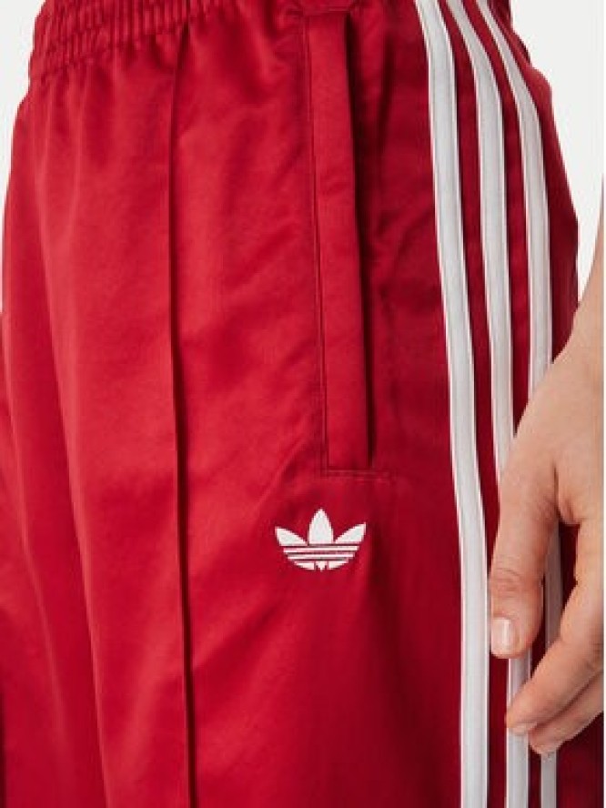 adidas Spodnie dresowe Satin Sst Loose Trackpant KS7338 Czerwony Relaxed Fit