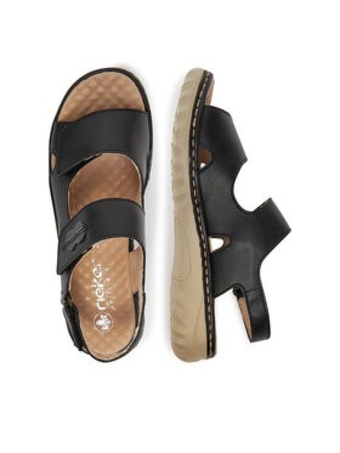 Rieker Sandały 60462-00 Czarny