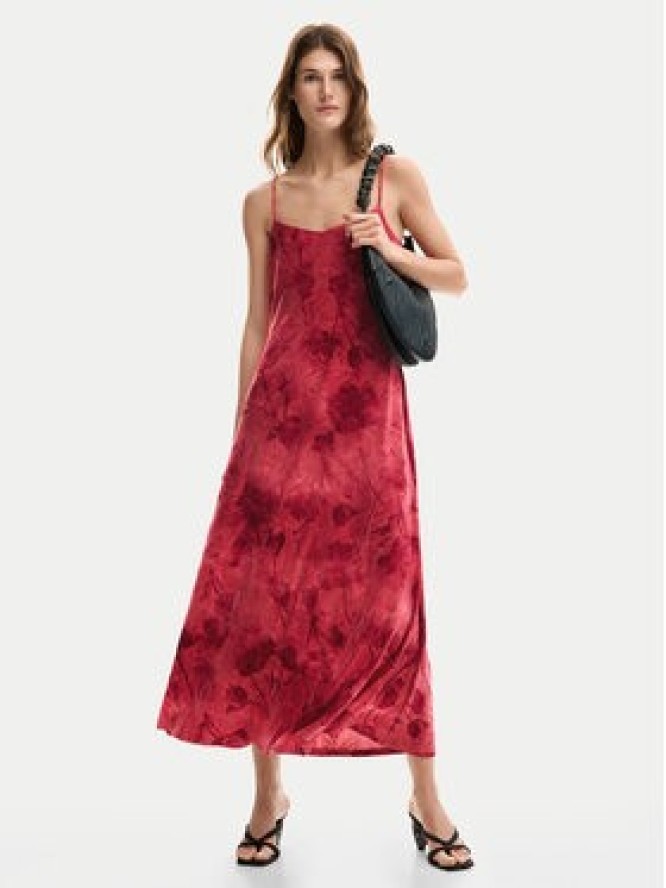 Desigual Sukienka letnia Madison 26SWVK01 Czerwony Regular Fit