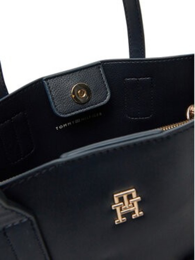Tommy Hilfiger Torebka Th Distinct Mini Tote AW0AW17192 Granatowy