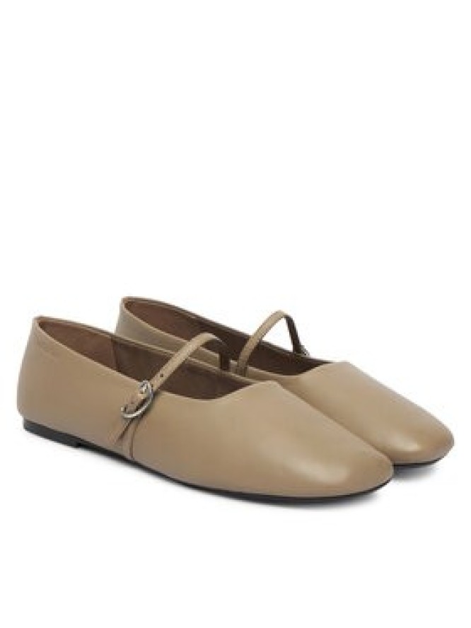 Calvin Klein Baleriny Oblique Ballerina Mj Lth Hdw HW0HW02847 Brązowy