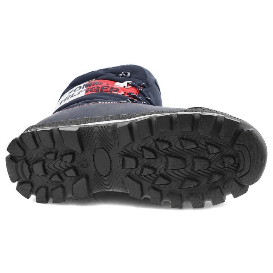 Granatowe Śniegowce Tommy Hilfiger Ocieplane Buty Damskie