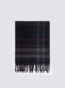 Szal w kratę granatowy Remi 403