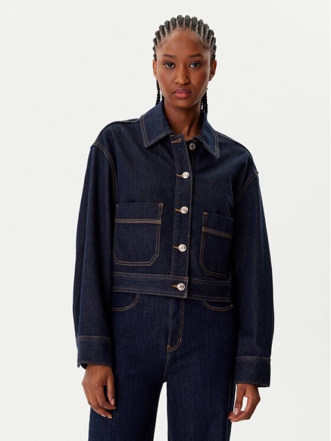 Morgan Kurtka jeansowa 252-GADZA Granatowy Relaxed Fit