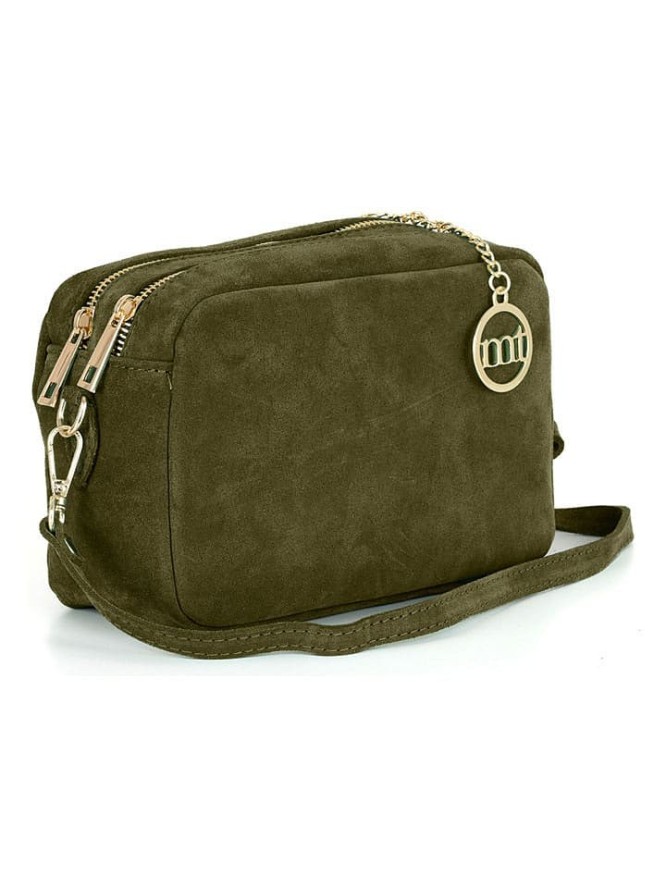 Mia Tomazzi Skórzana torebka "Vittadini" w kolorze zielonym - 23 x 16 x 11 cm rozmiar: onesize