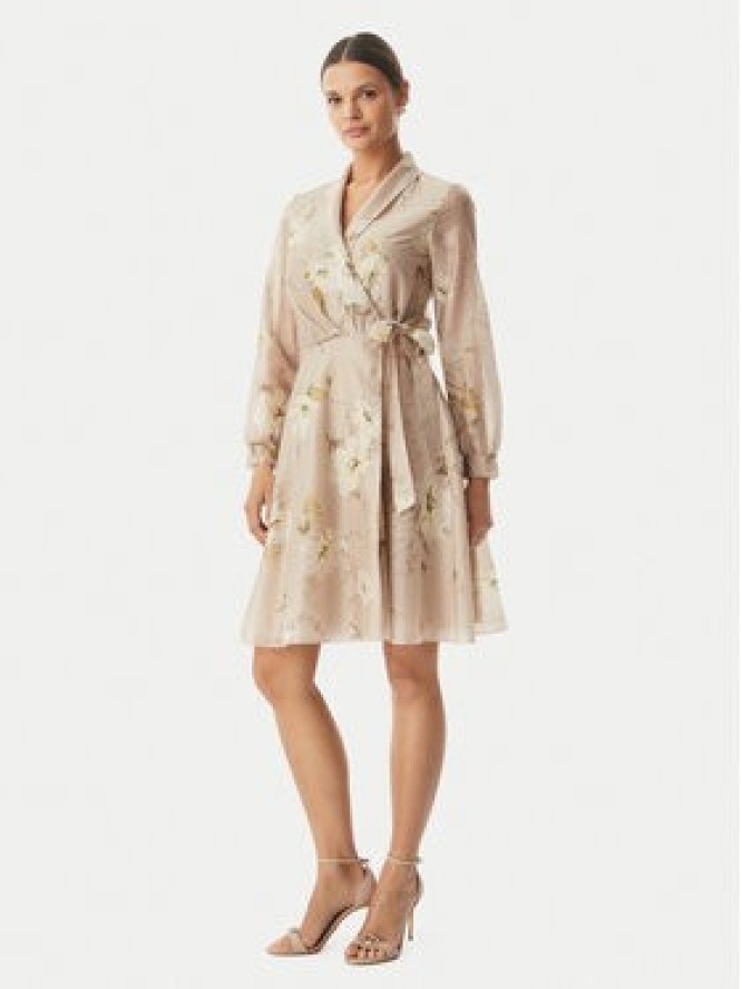 Rinascimento Sukienka koktajlowa CFC0128000003 Beżowy Regular Fit