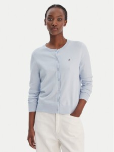 Tommy Hilfiger Kardigan WW0WW42370 Błękitny Regular Fit