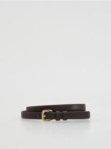 Pasek z łączonych materiałów - ciemnobrązowy