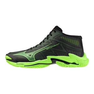 Buty do siatkówki Mizuno Wave Lightning Elite Mid Czarny/Zielony