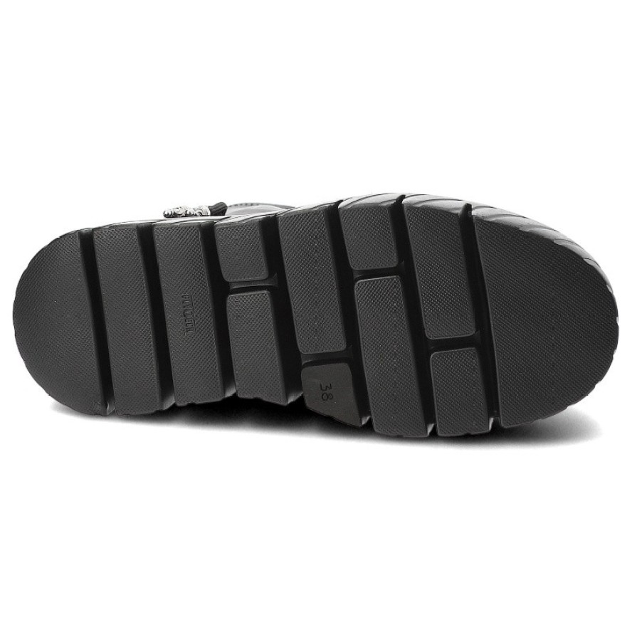 Czarne Botki Chebello Modne Obuwie Damskie Na Platformie