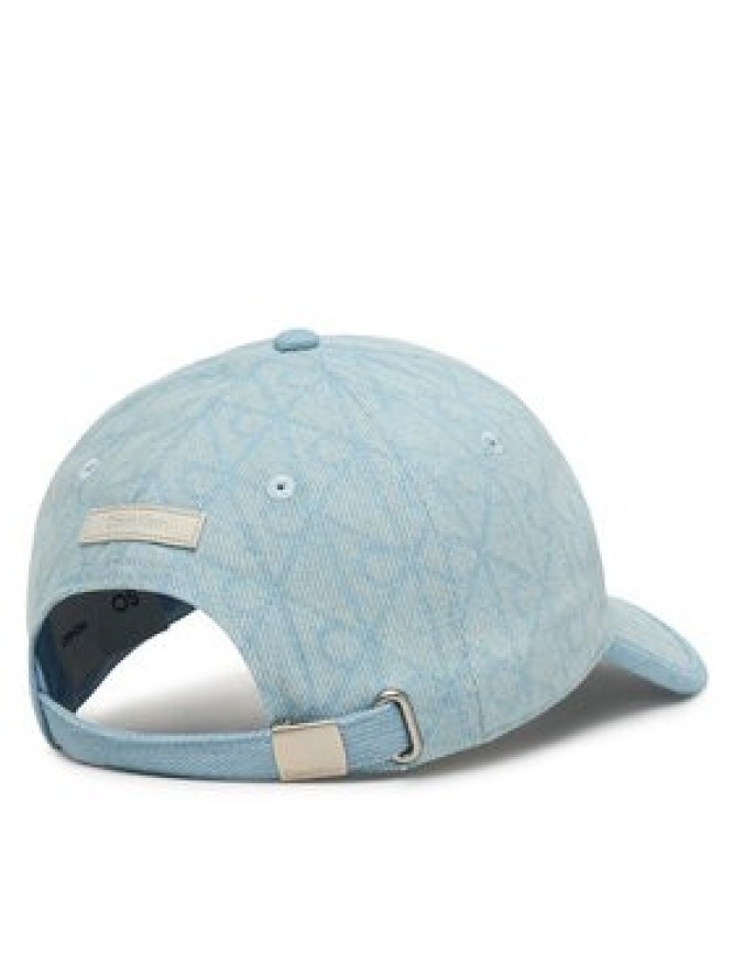 Calvin Klein Czapka z daszkiem Denim Emblem Burnout LV04F5042G Błękitny